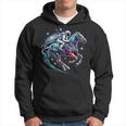 Cool Galaxy Jockey Astronaute Sur Les Courses Hippiques Sweat à capuche