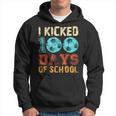 I Kicked 100 Days Of School Fútbol Deportes Niños Niños Sudadera