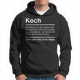 Koch Definition Saying Professional Kitchen Chef Kapuzenpullover