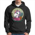 Lindo Unicornio Kawaii De Dibujos Animados Con Rosas Y Piña Sudadera
