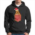 Merry Christmas Forest Animal Chest Pocket Squirrel Kapuzenpullover