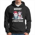 Merry Christmas Santa Hat Gnome Unicorn Xmas Party Christmas Kapuzenpullover