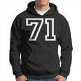 Número 71Arsity Sports Team Cumpleaños Edad Año Sudadera