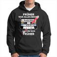 With Pencil Früher War Alles Besser Retro Cassette Kapuzenpullover