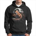 Renard Rouge Clair De Lune Japonais Sakura Fleur De Cerisier Sweat à capuche