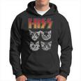 Hiss Cat Cats Kitten Rock Music Cat Lovers Hiss Kapuzenpullover