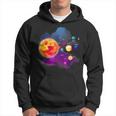 Solar System Motif With Sun Planets Stars Galaxies Kapuzenpullover