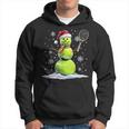 Tennis Snowman Tennis Player Santa Hat Christmas Kapuzenpullover