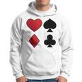 Poker Playing Cards Cross Heart Motif Card Fun Kapuzenpullover