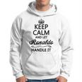 Keep Calm And Let Ronaldo Handle It Name Gray Kapuzenpullover