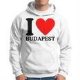 With I Love Budapest Motif Kapuzenpullover