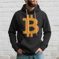 Bitcoin Logo Small Simple Subtle Little Centred Kapuzenpullover Geschenke für Ihn