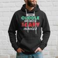 Con Texto I Wanna Cuddle And Watch Scary Movies Love Horror Sudadera Regalos para él