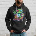 Cool Frog Peace Sign Diseño Hippie Estilo Retrointage Para Niños Sudadera Regalos para él