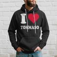 Cuore Rosso Amo Tommaso Felpa con cappuccio Regalos para él