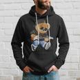 Cute Teddy Bear Playing Electric Guitar Kapuzenpullover Geschenke für Ihn