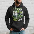 Level 18 Birthday Boy Gamer Man Decoration Age 2007 Kapuzenpullover Geschenke für Ihn