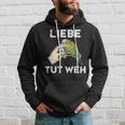 Lustiges Wellensittich Liebe Tut Weh Kapuzenpullover Geschenke für Ihn