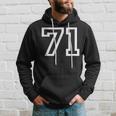 Número 71Arsity Sports Team Cumpleaños Edad Año Sudadera Regalos para él