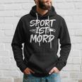 Sport Ist Mord Anti Unsporty Knife Lazy Retro Kapuzenpullover Geschenke für Ihn