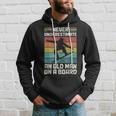 Never Underestimate An Old Man On A Snowboard intage Kapuzenpullover Geschenke für Ihn