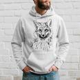 Fox Lovers Fox Motif Animals Gray Kapuzenpullover Geschenke für Ihn