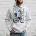 France Bicycle And Baguette Breton Stripes Rooster Kapuzenpullover Geschenke für Ihn