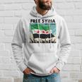 Free Syria Syria Revolution Freedon Flag Blue Kapuzenpullover Geschenke für Ihn