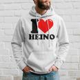 I Love Heino Gray Kapuzenpullover Geschenke für Ihn