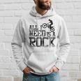 All I Need Is A Rock Trial Bike Motorcycle Kapuzenpullover Geschenke für Ihn