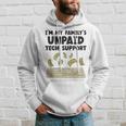 I Am The Unpaid Technical Support My Family Nerd Geek It Computer Gray Kapuzenpullover Geschenke für Ihn