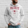 Waukee Iowa Iaintage-Sportdesign Roter Druck Kapuzenpullover Geschenke für Ihn