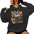 100 Days Of Coffee Chaos 100Th Day Of School Teachers Women Hoodie