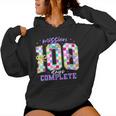 100 Days Of School Teacher Retro Girl 100Th Days Of School Women Hoodie