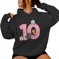 10Th Birthday Cats On Number 10 Kawaii Bday Kitten Girls Kid Women Hoodie