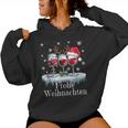 Christmas Red Wine Merry Christmas Reindeer Santa Claus Kapuzenpullover für Damen