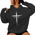 Cool Christian Cross Jesus Saves Graphic Christ Women Hoodie
