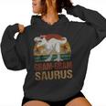 Dinosaur Gram-Gram Saurus Vintage Mother's Day Women Hoodie