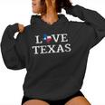 Êtements D'artintage Du Drapeau De L'état Du Texas En Détresse Love Texas Sweat à capuche femme