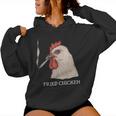 Fried Chicken 420 Smoking Marijuana Stoner Weed Meme Women Hoodie