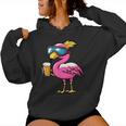 Ski Flamingo With Beer Apres Ski Comic Kapuzenpullover für Damen