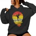 Girl Silhouette Ballet Dance Sunset Retro Ballerina Sudadera con capucha para mujer