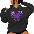 Girls Olivia First Name Personalized Groovy 80'S Heart Women Hoodie