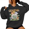 Grandma Of The Wild One 1St Birthday Safari Family Matching Women Hoodie