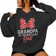Grandpa Of The Birthday Girl Cute Pink Bow Family Matching Women Hoodie