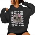 I'm Just A Girl Sad Hamster Meme Kapuzenpullover für Damen