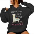 Just A Girl Who Loves Alpacas Alpacas Slogan Kapuzenpullover für Damen