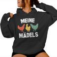 Meine Mädels Chicken Humourintage Kapuzenpullover für Damen