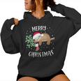 Merry Christmas Sloth Christmas Party Outfit Christmas Kapuzenpullover für Damen