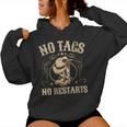 No Tags No Restarts Cowboy Western Country Fan Line Dance Cuello Sudadera con capucha para mujer